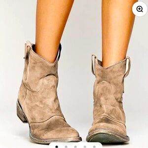 Suede Ankle Boots - Tan new in box never worn